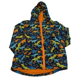 Lily & Dan lightweight rain coat jacket Dinosaurs Size 4-5